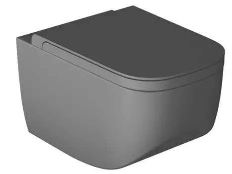 Унитаз подвесной Hatria Next без сиденья антрацит матовый
