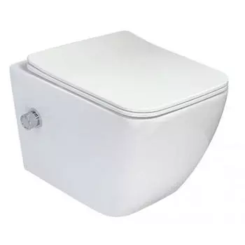 Унитаз подвесной с функцией биде Esbano Leon с сиденьем микролифт, белый (ESWBLEONW)