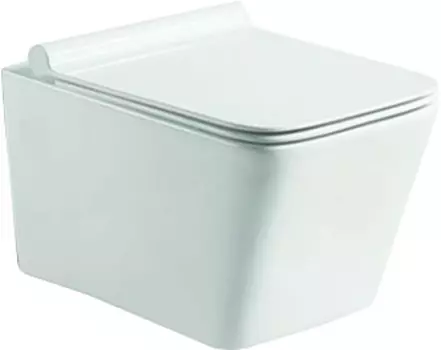 Унитаз подвесной SantiLine SL-5007 безободковый, с микролифтом