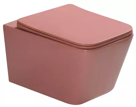 Унитаз подвесной SantiLine SL-5007P с микролифтом, персиковый матовый