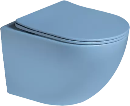 Унитаз подвесной SantiLine SL-5105 голубой матовый