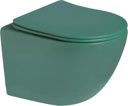 Унитаз подвесной SantiLine SL-5107 зеленый матовый