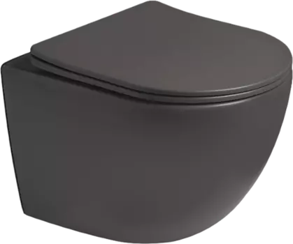 Унитаз подвесной SantiLine SL-5109 темно-серый матовый