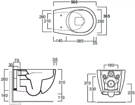 Унитаз подвесной Simas Vignoni с крышкой, белый (VI18)