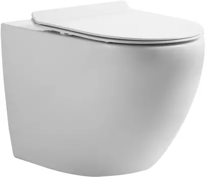 Унитаз подвесной STWORKI Кронборг KR-01up безободковый, с микролифтом, встроенный, фарфор, с горизонтальным выпуском