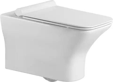 Унитаз подвесной STWORKI Вестерос VS-01up безободковый, с микролифтом, встроенный, фарфоровый, белый