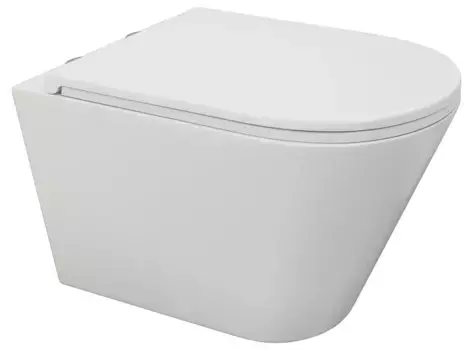 Унитаз подвесной Terminus Классик безободковый с сиденьем микролифт, белый