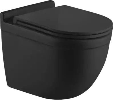 Унитаз подвесной Weltwasser Heimbach 10000012078 с сиденьем микролифт, черный матовый