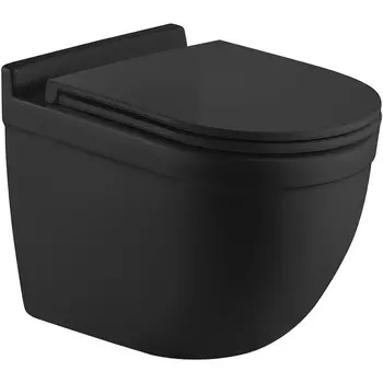 Унитаз подвесной WeltWasser WW HEIMBACH 004 MT-BL с сиденьем микролифт матовый черный (10000008004)