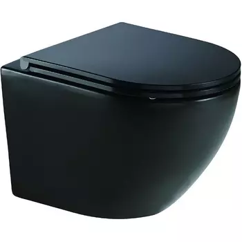 Унитаз подвесной WW MERZBACH 041 MT-BL с сиденьем микролифт черный матовый (10000008255)