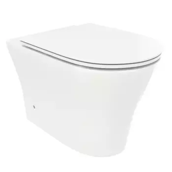 Унитаз приставной Cerutti SPA Adige безободковый с сиденьем микролифт белый