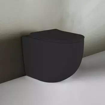 Приставной унитаз Gid TRS-269BM черный матовый, с сиденьем микролифт