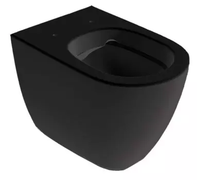 Унитаз приставной Hatria Fusion без сиденья черный матовый