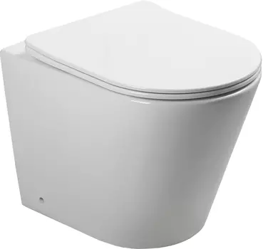 Унитаз приставной напольный SantiLine SL-5020 безободковый, с микролифтом