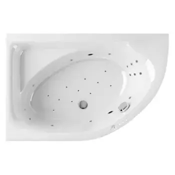 Ванна акриловая Excellent Aquarella Ultra 150x100 L с гидромассажем белый - хром