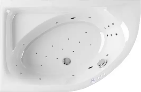 Ванна акриловая Excellent Aquarella Ultra 170x110 L с гидромассажем белый - хром