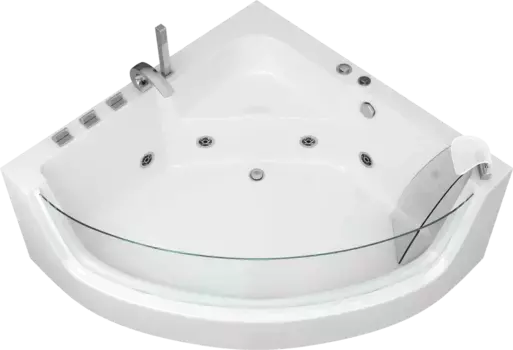 Ванна акриловая Grossman 150х150 белый с гидромассажем