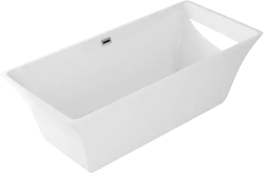 Акриловая ванна Grossman GR-1901 180x80 см, отдельностоящая, белая, с каркасом, со сливом-переливом