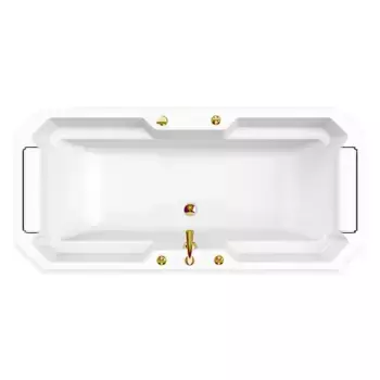 Ванна акриловая Radomir Фернандо 190х90 с подголовником белый-бронза