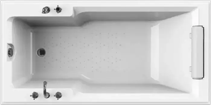 Ванна акриловая Radomir Руссильон 180х90 с подголовником белый-хром