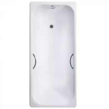 Ванна чугунная Delice Aurora 150х70 с с отверстиями под ручки и антискользящим покрытием
