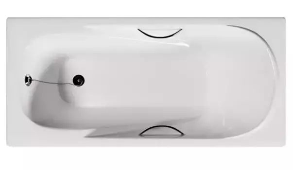 Ванна чугунная Goldman Elegant 150х75 с отверстиями для ручек белый