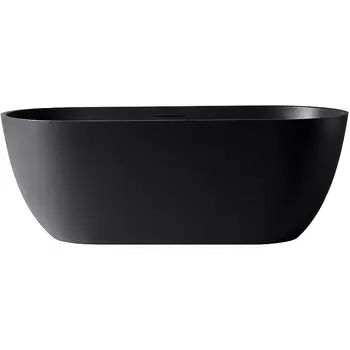 Ванна из искусственного камня Abber Frankfurt 170х75 черная без гидромассажа