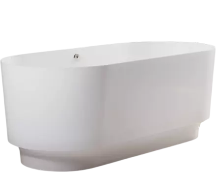 Ванна из искусственного камня Астра-Форм Аквариус 01010073 170x75 см, отдельностоящая, матовая белая, овальная, на ножках