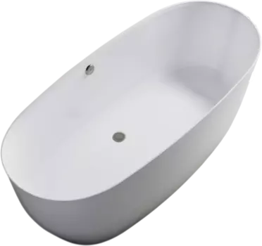 Ванна из искусственного камня Астра-Форм Атрия 01010092 170x75 см, отдельностоящая, матовая белая, овальная, на ножках