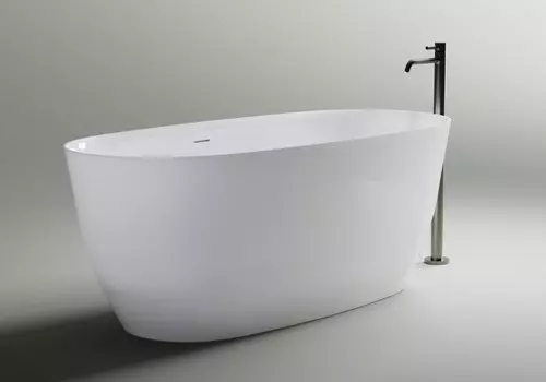 Ванна из искусственного камня Астра-Форм Атрия 01010066 180x80 см, отдельностоящая, матовая белая, овальная, на ножках