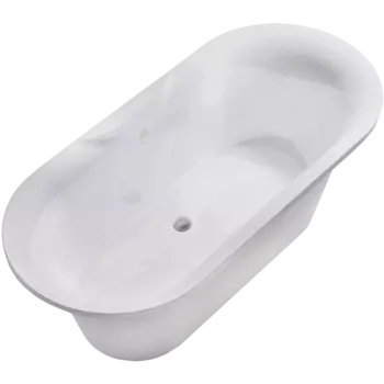 Ванна из искусственного камня Астра-Форм Монако 01010078 175x80 см, отдельностоящая, матовая белая, овальная, на ножках