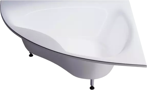 Ванна из искусственного камня Астра-Форм Виена 01010071 150x150 см, угловая, встраиваемая, матовая белая, четверть круга, на ножках