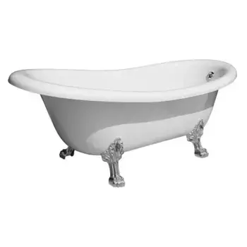 Ванна из искусственного камня Migliore Milady 26241 185x82 белая, хром