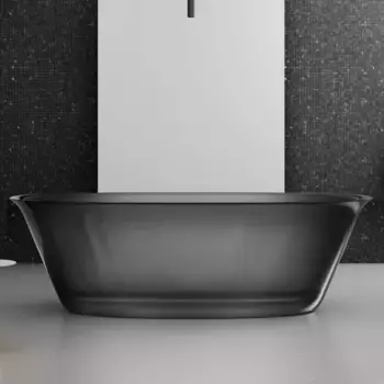 Ванна из полиэфирной смолы Abber Kristall 170х75 AT9707Onyx черный