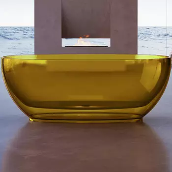 Ванна из полиэфирной смолы Abber Kristall 170х75 AT9703Amber желтый
