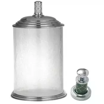 Ведро для мусора Berges Murano хром глянцевый с зеленым