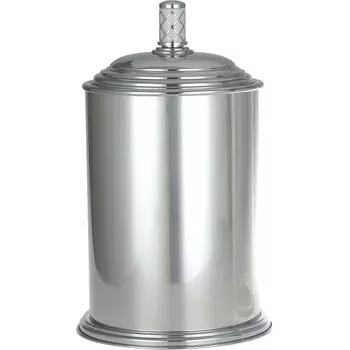 Ведро для мусора Berges Murano хром глянцевый с белым