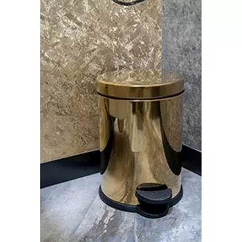 Ведро для мусора Boheme Imperiale золото глянцевое