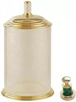 Ведро для мусора Boheme Murano золото с зеленым