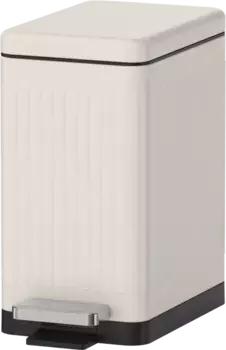 Ведро для мусора педальное Weltwasser Magy 15L бежевый, молочный белый