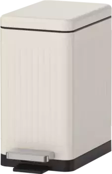 Ведро для мусора педальное Weltwasser Magy 6L бежевый, молочный белый