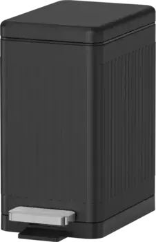 Ведро для мусора педальное Weltwasser Magy 6L черный матовый