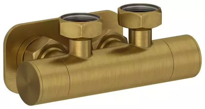 Вентиль Вентиль 2х3/4" угловой скрытый-скрытый EU50 (Состаренная ЛАТУНЬ)