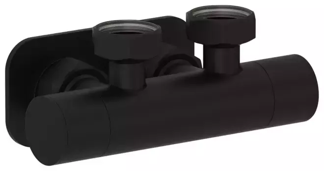 Вентиль Вентиль 2х3/4" угловой скрытый-скрытый EU50 (Матовый черный)