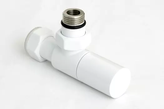 Вентиль Вентиль угловой (цилиндр) G 1/2" НР х G 3/4" НГ (RAL 9003 Сигнальный белый)
