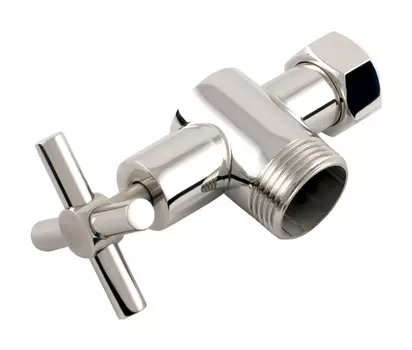 Вентиль Вентиль угловой н/ж "СУНЕРЖА" (крест) G 1" нар.р. / G 3/4" н. г. (Матовый белый)