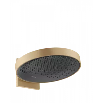 Верхний душ Hansgrohe Rainfinity 360 1jet с настенным креплением, шлифованная бронза 26230140
