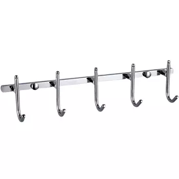 Вешалка для полотенец Frap 5 крючков хром