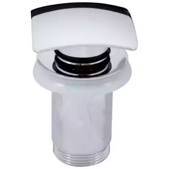 Водослив для умывальника CLICK-CLAK 5/4" большая квадратная крышка, металл