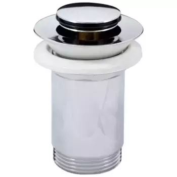 Водослив для умывальника CLICK-CLAK 5/4" маленькая крышка, металл